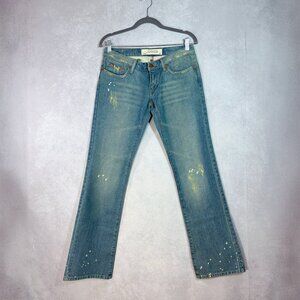 Joe’s Jeans The Socialite Classic Fit Jeans Distressed Paint Patch Denim Size 27